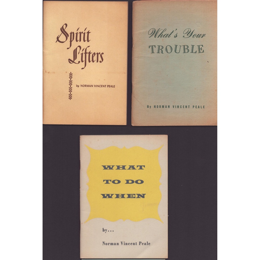 Vintage Norman Vincent Peale Booklet Set Spirit Lifters What's Your Trouble 3pc - Picture 1 of 1